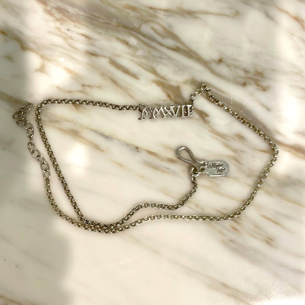 Sterling silver Mignon Faget Roman numeral necklace